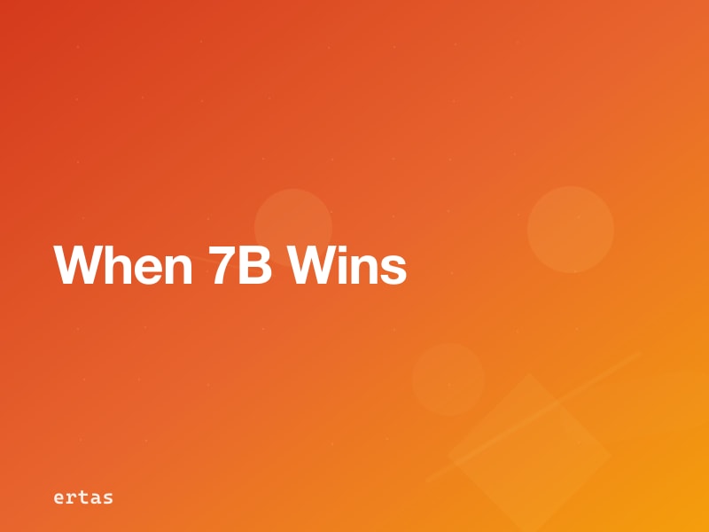 You Don't Need GPT-4 for That: When a 7B Model Beats an API Call