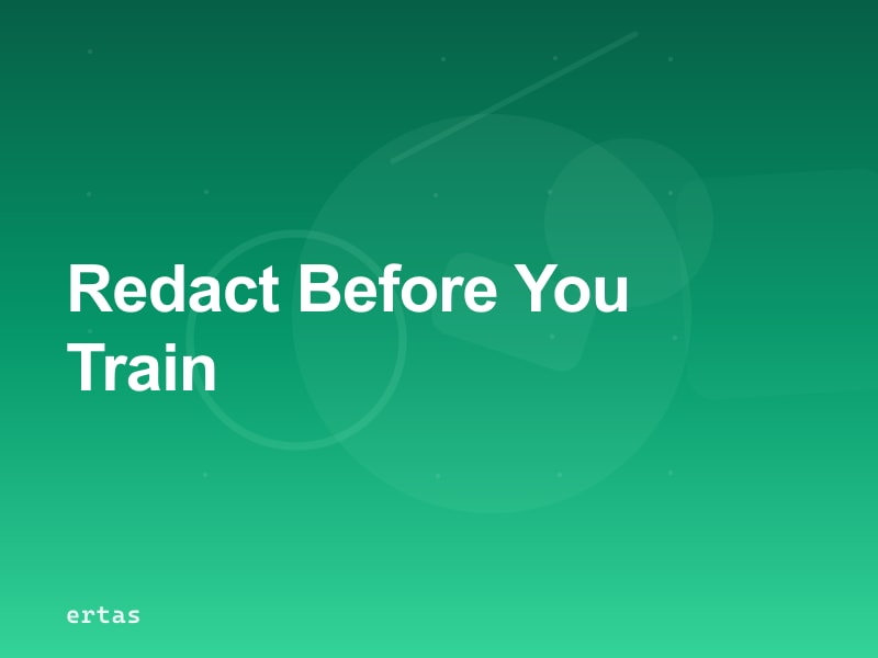 Building a PII Redaction Pipeline for AI-Ready Training Data