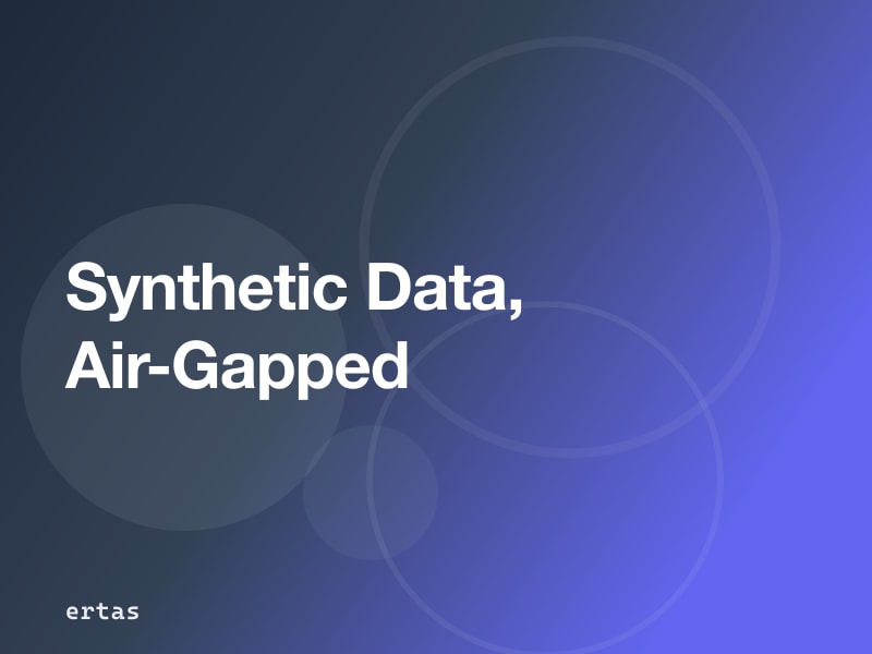 Synthetic Data Generation in Air-Gapped Environments for Fine-Tuning