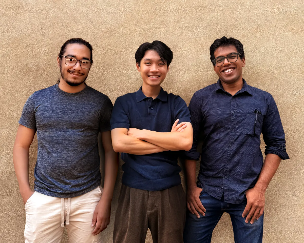 The three founders of Ertas AI.